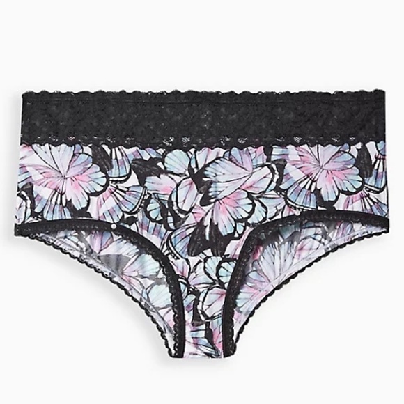 TORRID SECOND SKIN MID-RISE HIPSTER LACE TRIM PANTY BUTTERFLY SIZE 4X